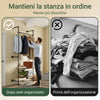 SoBuy KLS20-SCH, Wall-mounted Coat Rack with 2 MDF Shelves, Space-saving Clothes Rack 45 kg Capacity, Wardrobe for Bedroom and Entrance, 91.5x48x220cm, Industrial Black