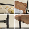 SoBuy KLS20-SCH, Wall-mounted Coat Rack with 2 MDF Shelves, Space-saving Clothes Rack 45 kg Capacity, Wardrobe for Bedroom and Entrance, 91.5x48x220cm, Industrial Black