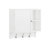 SoBuy Ταπετσαρία με 3 άγκιστρα κινητό ντουλάπι τοίχο τοίχο τοίχου ντουλάπι φαρμάκων λευκή κουζίνα 60x30x60cm bzr103-w