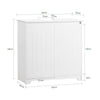 SoBuy Mobile Sublavabo Bath Cabinet Base για νεροχύτη με 2 λευκές πόρτες 60x30x60cm BZR108-W
