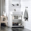 SoBuy Mobile Sublavabo Bath Cabinet Base για νεροχύτη με 2 λευκές πόρτες 60x30x60cm BZR108-W