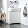 SoBuy Mobile Sublavabo Bath Cabinet Base για νεροχύτη με 2 λευκές πόρτες 60x30x60cm BZR108-W