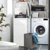 SoBuy Πλυντήριο Mobile με οπίσθιο μπάσκετ πόρτας, καλάθι Portabianchery με συρτάρι, λευκό ντουλάπι μπάνιου 40x39x86cm BZR110-W