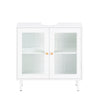 SoBuy Sottolavabo Mobile με γυάλινες πόρτες 60x30x58cm BZR115-W (αντίγραφο)