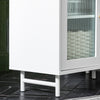 SoBuy Mobile Sublavabo με γυάλινες πόρτες κινητό ντουλάπι Mobile Subvabo White 60x30x58cm BZR115-W