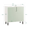 SoBuy Mobile Sublavabo Bather Cabinet με 2-πόρτα ντουλάπι και 2 ράφια, εξοικονόμηση μπάνιου σε πράσινο ξύλο 60x30x60cm bzr139-gr