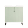 SoBuy Mobile Sublavabo Bather Cabinet με 2-πόρτα ντουλάπι και 2 ράφια, εξοικονόμηση μπάνιου σε πράσινο ξύλο 60x30x60cm bzr139-gr