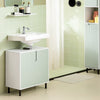 SoBuy Mobile Sublavabo Bather Cabinet με 2-πόρτα ντουλάπι και 2 ράφια, εξοικονόμηση μπάνιου σε πράσινο ξύλο 60x30x60cm bzr139-gr