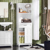 SoBuy Υψηλή ντουλάπα μπάνιο μπάνιο μπάνιο μπάνιο Υψηλή ράφι λευκό ντουλάπι 56x30x165cm BZR141-W