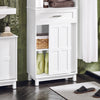 SoBuy Υψηλή ντουλάπα μπάνιο μπάνιο μπάνιο μπάνιο Υψηλή ράφι λευκό ντουλάπι 56x30x165cm BZR141-W