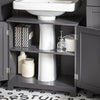 SoBuy Υπουργικό συμβούλιο μπάνιο με 2 L60*P30*A60 cm, BZR18-III-DG