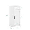 SoBuy BZR207-W τοίχο σκοτεινό ντουλάπι λουτρών-στερλίματος ντουλάπι μπάνιου με ρυθμιζόμενα συρτάρια και ράφια, συρτάρι σε ξύλο, ανθεκτικό στην υγρασία, λευκό, 42x30x93cm