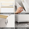 SoBuy BZR18-II-W Ντουλάπα μπάνιου BZR18-II-W - Ντουλάπα μπάνιου που εξοικονομεί χώρο με πόρτες και ρυθμιζόμενο ράφι - MDF νιπτήρας μπάνιου, για επιδαπέδιο νεροχύτη, Λευκό, 60x60x29cm