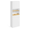 SoBuy BZR241-E-W Mobile Colonna Bagno con 3 Ante e Cassetto, Presa Elettrica, Bianco - immagine 1/12