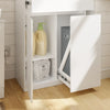 SoBuy BZR241-E-W Mobile Colonna Bagno con 3 Ante e Cassetto, Presa Elettrica, Bianco - immagine 12/12