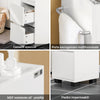 SoBuy Το ντουλάπι μπάνιου Salvaspazio, 3 συρτάρια και 4 διαμερίσματα για οργανωμένα λευκά BZR29-W
