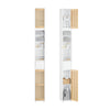 SoBuy BZR34-BW μπάνιο εργασία Salvaspazio Colonna Alto Cabinet με 6 ρυθμιζόμενα ράφια, ντουλάπι μπάνιου με πόρτες μπαμπού, στενό ντουλάπι για μικρούς χώρους, λευκό, 20x20x180cm