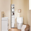 SoBuy Bzr34-k-w μπάνιο εργασία salvaspazio alta colonna μπάνιο μπάνιο μπάνιο με πόρτα και συρτάρι πολυεπίπεδα μπάνιο υψηλό έπιπλο για πλυντήριο και wc 20x20x145cm
