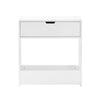 SoBuy Μπάνιο ντουλάπι μπάνιο Portarotolo και Holder Holder Saving Cabinet με 1 ανοιχτό ράφι και 1 συρτάρι, 55x20x60cm BZR48-W
