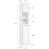 SoBuy Column Caturet Bather Saving High Mobile Saving με λευκή τσάντα αναδίπλωσης Λευκό+χρυσό άκρο L33XP32XA171 CM BZR87-W