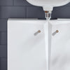 SoBuy Mobile Sublavabo στο ντουλάπι μπάνιου με 2 πόρτες με 2 πόρτες ντουλάπι μπάνιο εξοικονόμηση σε λευκό ξύλο 60x30x60cm BZR92-W