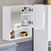 SoBuy Πλυντήριο κινητής τηλεφωνίας με 2 πόρτες σε τοίχο καθρέφτη μπάνιο Salvaspazio τοίχο μπάνιο μπάνιο L48*P17*A48cm White BZR94-W