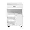 SoBuy Τραπέζι του εκτυπωτή με συρτάρι και τραπέζι καροτσάκι Porta Bad Al Bigher Μικρό λευκό κρεβάτι ευχαριστώ κρεβάτι Belhouses L50xp40xa75 cm FBT106-W