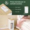 SoBuy Comodino Stretto con larghezza di 20 cm, tavolo ausiliario con cassetto, comodino con porte usb, ανά κάμερα da letto e soggiorno, colore bianco e legno, διάσταση 20 x 35 x 60 cm fbt111-e-wn