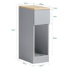 SoBuy Κομοδίνο με συρτάρι 20x60x35 cm, γκρι FBT111-HG