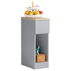 SoBuy Κομοδίνο με συρτάρι 20x60x35 cm, γκρι FBT111-HG