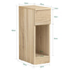SoBuy Σετ 2 SoBuy Πίνακες κρεβατιών 20x60x35 Φυσικό CM FBT111-NX2
