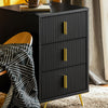 SoBuy Κρεβάτι κρεβάτι με 3 συρτάρια τραπέζι ή τραπέζι καθιστικού ή τραπέζι καθιστικού τηλεφώνου μαύρο 40x40x63cm, fbt115-l-shch