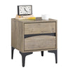 SoBuy Πίνακας FBT165-BEDSIDE, 2 συρτάρια με καμπύλο μπροστινό, ξύλο και μεταλλικά πόδια, μοντέρνο βράδυ για υπνοδωμάτιο, 40 × 40 × 47 cm, φυσικό
