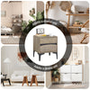 SoBuy Πίνακας FBT165-BEDSIDE, 2 συρτάρια με καμπύλο μπροστινό, ξύλο και μεταλλικά πόδια, μοντέρνο βράδυ για υπνοδωμάτιο, 40 × 40 × 47 cm, φυσικό