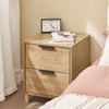 SoBuy Υπνοδωμάτιο κρεβατοκάμαρα - κομοδίνο με 2 συρτάρια, τραπέζι καθιστικού, ντουλάπι καναπέ, κομοδίνο, φυσικό L40 x P42 x A47 cm FBT166 -N