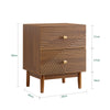 SoBuy FBT170-N Vintage κομοδίνο με 2 συρτάρια, Ξύλινο Τραπεζάκι σαλονιού με πόδια από καουτσούκ, Κομοδίνο για υπνοδωμάτιο, σαλόνι και μελέτη, Καφέ, L45 × D40 × H58 cm