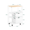 SoBuy CART 53X37X89CM FKW111-PF (αντίγραφο)