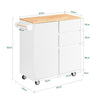 SoBuy Credenza με τροχούς 105x46x92 cm fkw126-ww (αντίγραφο)