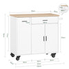 SoBuy Credenza με τροχούς στο Pine 116x45x92cm FKW96-II-WW (αντίγραφο)