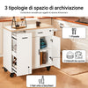 SoBuy Credenza με τροχούς στο Pine 116x45x92cm FKW96-II-WW (αντίγραφο)
