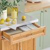 SoBuy Κουζίνα κουζίνα κουζίνα κουζίνα κουζίνα ξύλου κουζίνα με τροχούς FKW13-N