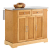 SoBuy FKW130-N Kitchen Island σε ρόδες με επεκτάσιμο πάγκο εργασίας, ντουλάπι εξοικονόμησης χώρου, τρόλεϊ κουζίνας σε ρόδες, με δύο συρτάρια και ρυθμιζόμενο ράφι Natural 107x(46–71) x92,5 cm