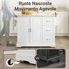 SoBuy Sideboard with rubber top 130x71x91cm FKW41-WN