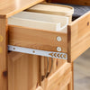 SoBuy FKW45-N, Έπιπλο κουζίνας εξοικονόμησης χώρου από μασίφ ξύλο με ρόδες - Καρότσι κουζίνας με συρτάρια και σχάρες μπουκαλιών, μπουφές για κουζίνα ή τραπεζαρία, Φυσικό Χρώμα 66×38×86 cm