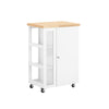 SoBuy Κουζίνα καροτσάκι λευκό credenza με ντουλάπα και κάτοχο FKW75 -OWN FKW75