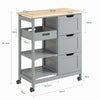 SoBuy Κουζίνα κουζίνας με 3 συρτάρια και 1 Cestino L68*P38*A85 cm FKW79-HG