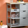 SoBuy Κουζίνα κουζίνας με 3 συρτάρια και 1 Cestino L68*P38*A85 cm FKW79-HG