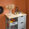SoBuy Κουζίνα κουζίνας με 3 συρτάρια και 1 Cestino L68*P38*A85 cm FKW79-HG