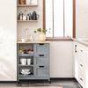 SoBuy Κουζίνα κουζίνας με 3 συρτάρια και 1 Cestino L68*P38*A85 cm FKW79-HG