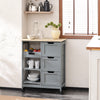 SoBuy Κουζίνα κουζίνας με 3 συρτάρια και 1 Cestino L68*P38*A85 cm FKW79-HG